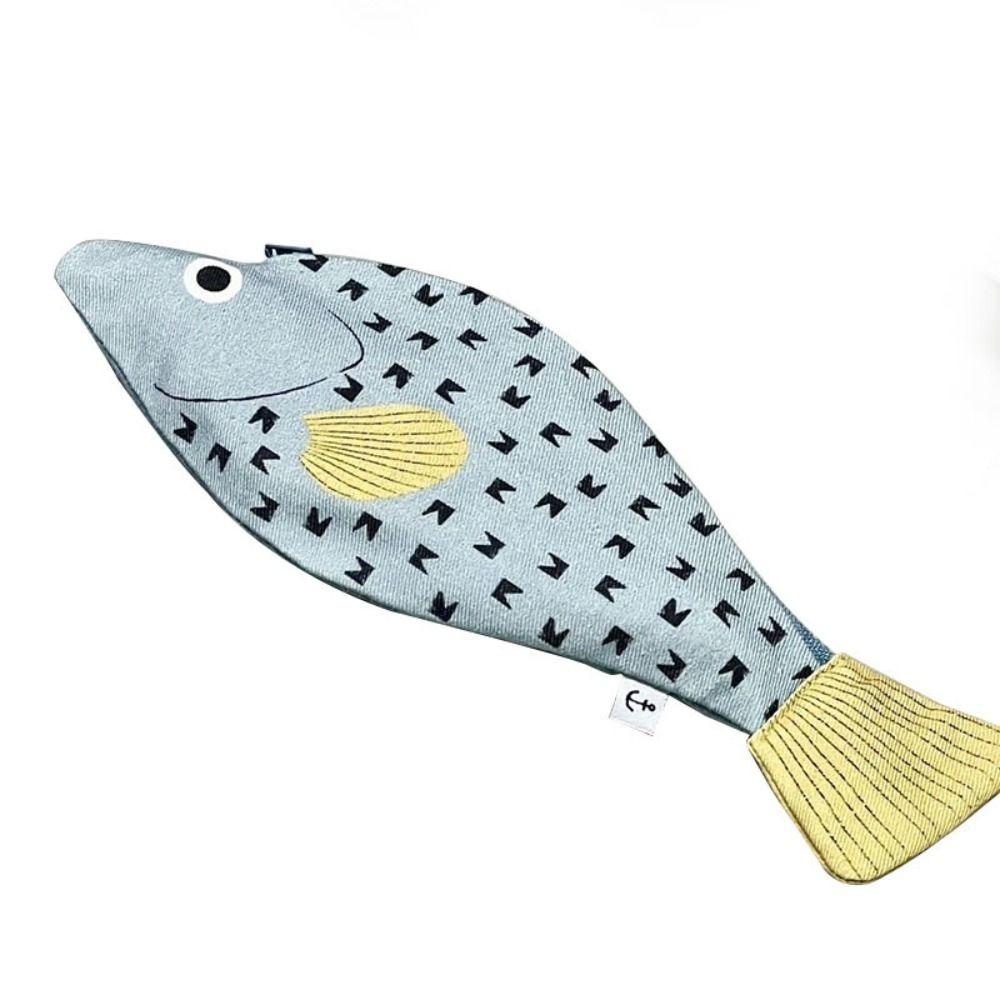 Fish Shape Design Fish Shaped Pencil Pouch Multi-Use Compartment Novelty Pencil Case  For Pens