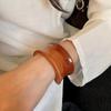 Chunky Design Geometric Bracelets Gradient Color Opening Bangles  Fashion Accessories