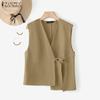 ZANZEA Women Casual V-Neck Summer Sleeveless Vest Tops