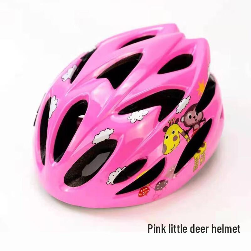 Tingbai Balance Bike & Roller Skating Protective Gear Set with Pink Deer Helmet