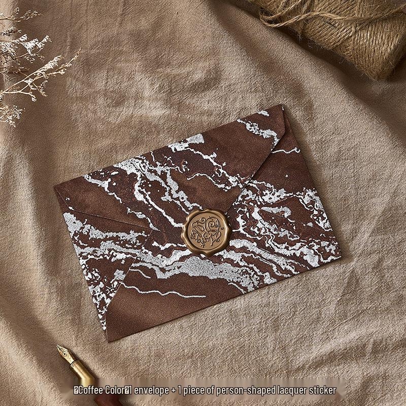 Retro Embossed Chinese Style Letter and Envelope Set with Wax Seal