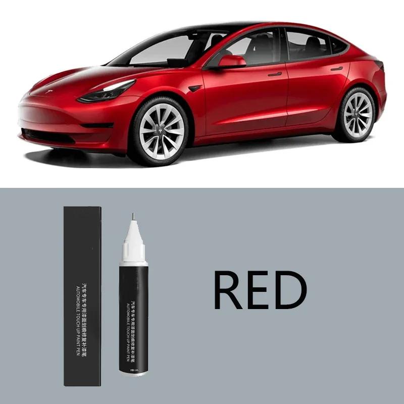 Pro Tesla Model 3 Y X S Opravná tužka na lak auta Perleťově bílá Tužka na bezbarvý lak Příslušenství Černá Bílá Červená Modrá Šedá Stříbrná