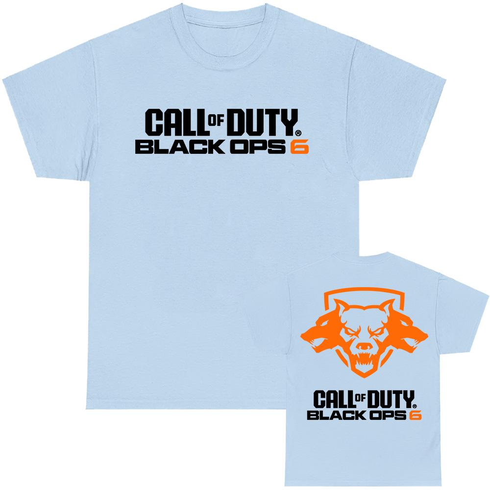 Streetwear Hip Hop Men Women Tees BO6 Call of Duty Black Ops Game Printing Tshirts Cotton Short Sleeve O-neck T-shirt Unisex Top