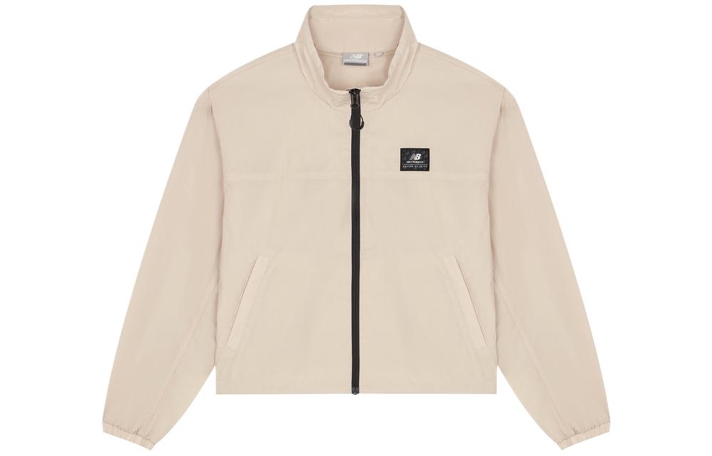 New Balance IU Jackets Women s Light Umber Stand Collar Moderate Soft Shell 5AC2U022-BEI L