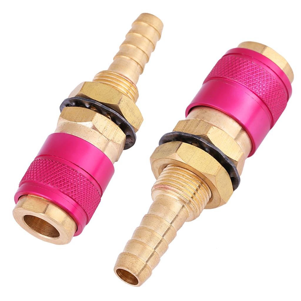 Water Cooled & Gas Adapter Quick Hose Connector Fitting For MIG TIG Welder Torch(Red)