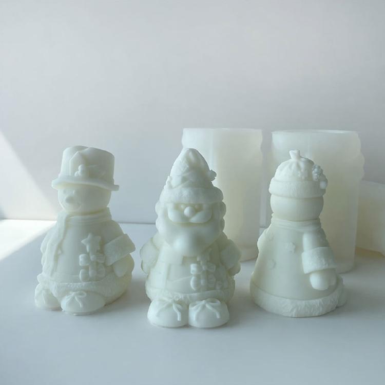 Epoxy Handmade Soap Mold Snowman Decoration Candle Mold for DIY Soap Decoration