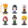 6Pcs Anime Naruto Uzumaki Naruto Jiraiya Namikaze Minato Hyuga Hinata Doudou Eyes Cute Model Toy Gift Collection Action Figure