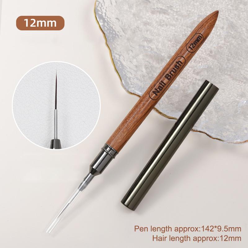 6/9/12/15/18Mm Nail Liner Brush Drawing Lines Stripe Painting Flower Pen Nail Art Manicure Sandalwood Handle