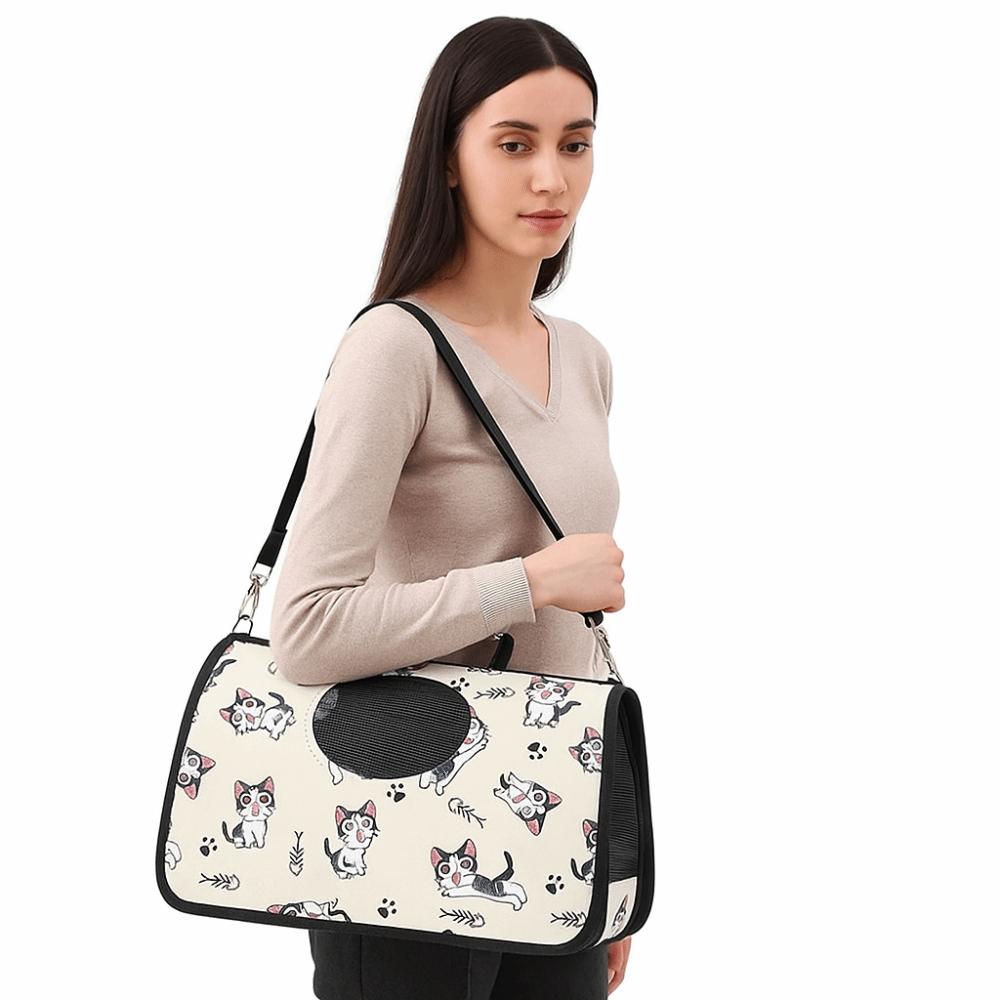 Large Space Pet Outing Bag Multi Functional Foldable Cat Bag  Outdoor Activities