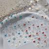 Gold Totem Red Heart Nail Art Stickers Aurora Holographic Star Moon Butterfly 5D Self Adhesive Nail Art RhinestoneS Stickers DIY