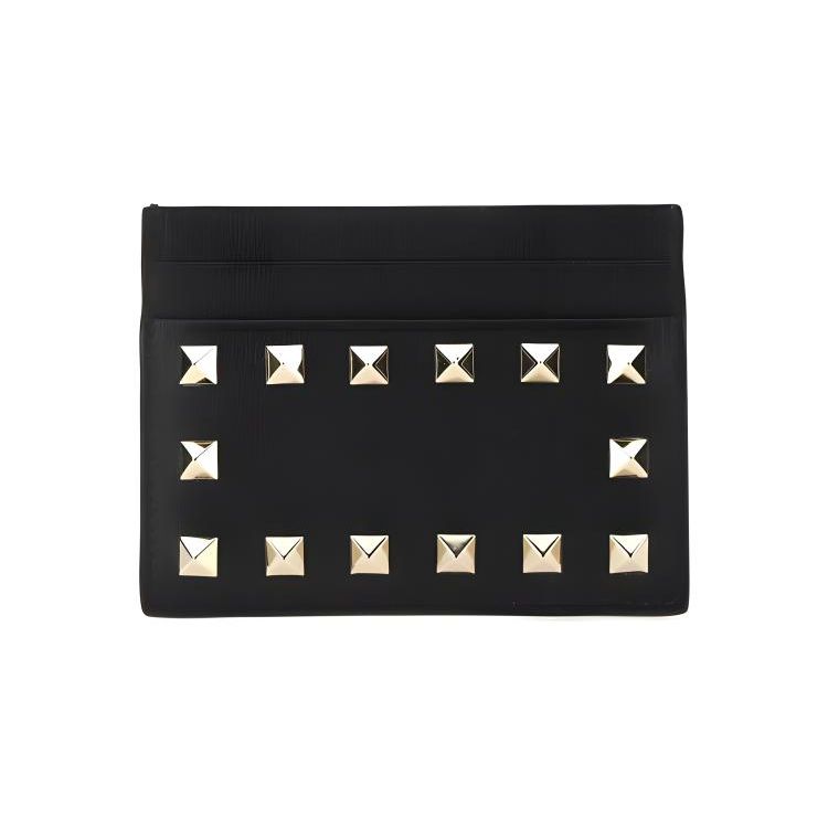 

Valentino Studded Small Calfskin Wallet Card Holder Women Wallets Black WW2P0486BOL-0NO Basic Set (Bag+Dust Bag)