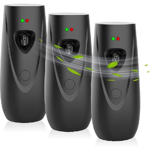(3-Pack) Automatic Fragrance Dispenser Wall-mounted Aerosol Spray Air Freshener for Hotels, Home, Indoor, Offices, Schools, Restaurants, Commercial