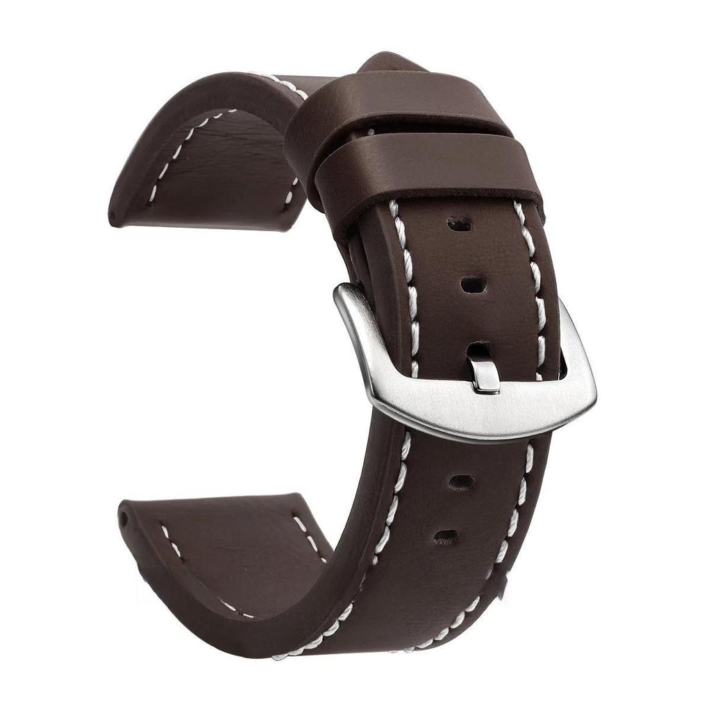 Genuine Leather Watch Strap - Universal Fit, Quality Assurance, Available In 18mm, 20mm, 22mm, and 24mm Sizes KTY