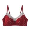 Japanese pure cotton small breasts gather, anti-sagging comfortable soft support French lace less seamless bra cover