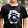 Gorilla T Shirt Kids Father Son Garden Lavender Vintage Fashion Casual Comfortable Top For Everyday Wear