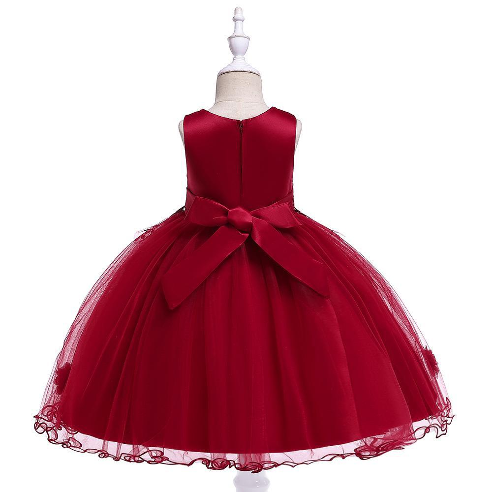 Toddler Girls 3 6 4 5 8 10 Birthday Clothes Bow Cute Baby Baptism Gown Kids Wedding Party Elegant Princess Vestidos Christmas Costume
