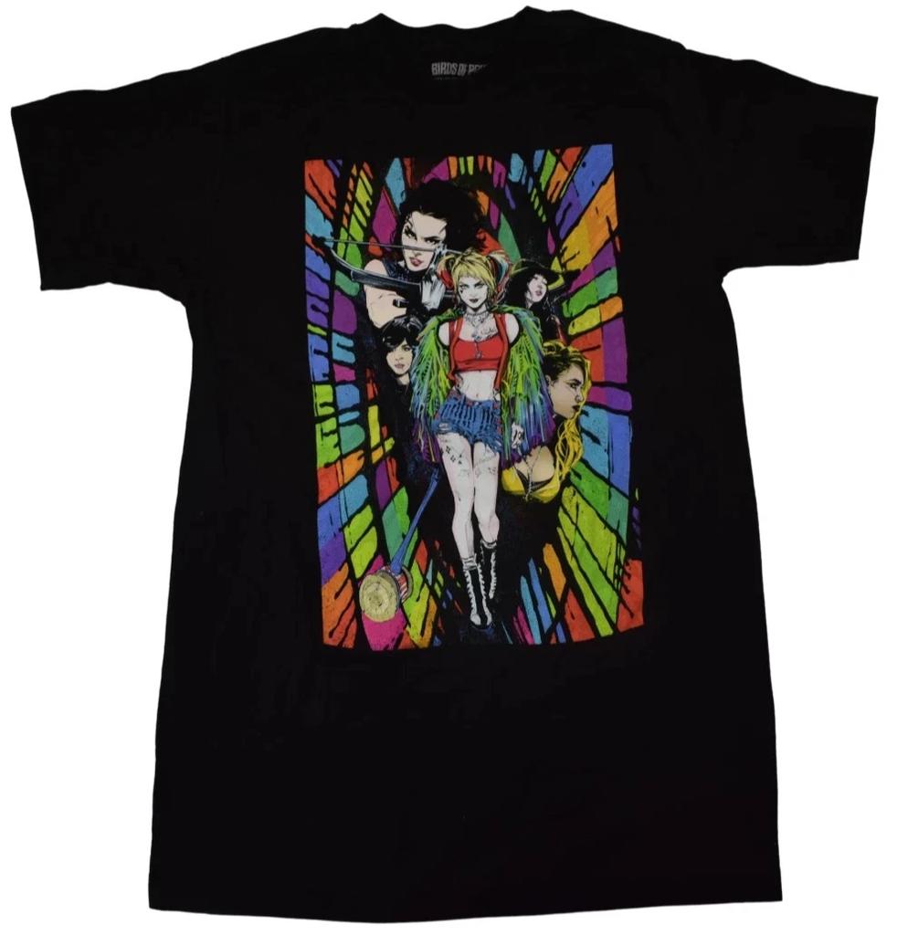 DC Comics Birds Of Prey Group Harley Quinn Color Corridor Adult Shirt New M-2XL