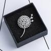 Dandelion Brooch Rhinestone Flower Lapel Pin Fashion Men 'S Suit Shirt Badge Brooches For Women Accessories Gift