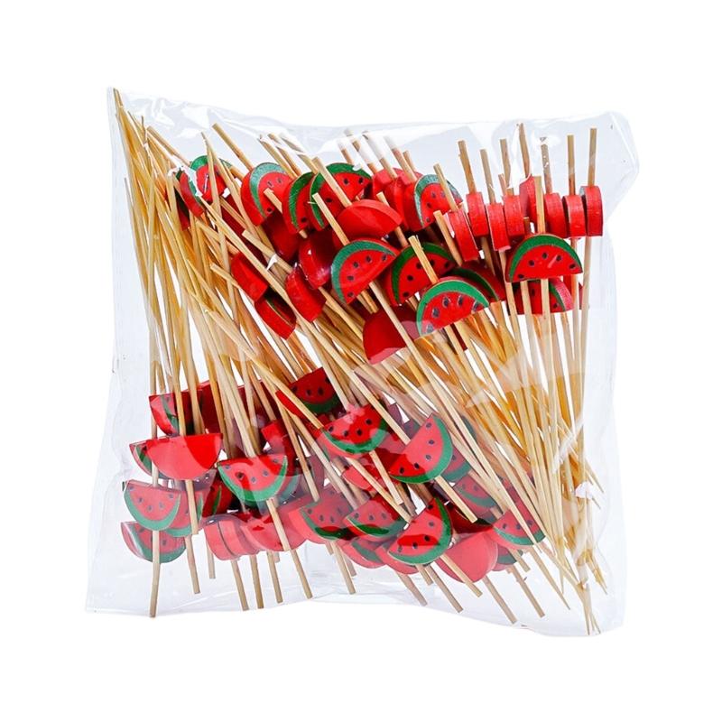 100 Count User Friendly Bamboos Skewers 12Cm Smooth Finishes Food Picks Dessert Serving Picks For Catering And Home