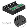 Battery Charger Intelligent Lcd Indicator Short Circuit Protection for AA/AAA Rechargeable Battery Charger 8 Slot