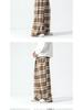 Chlapecké retro kostkované kalhoty s širokými nohavicemi - letní kolekce 2024