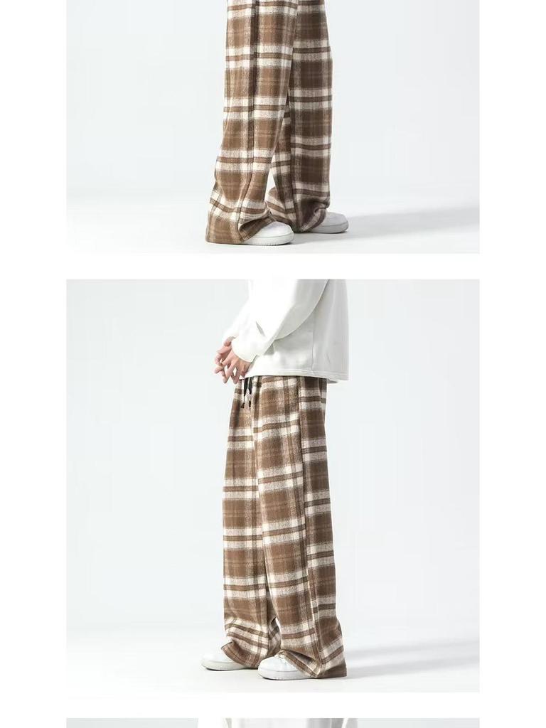 Chlapecké retro kostkované kalhoty s širokými nohavicemi - letní kolekce 2024