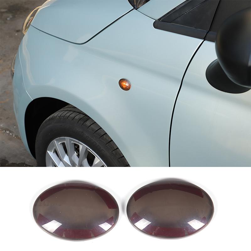 

For Fiat 500 2016-2026 ABS Car High Beam Turn Signal Tail Light Decorative Cover Brake Light Indicator Light Cover Accessories