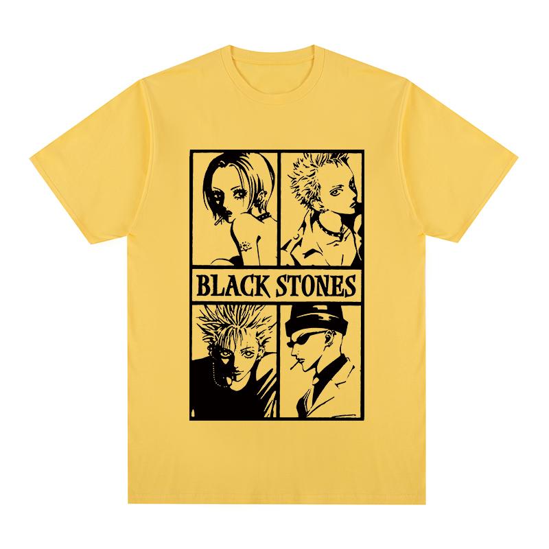 Black Stones Japanese Anime Nana Osaki Vintage tshirt Fashion Casual Streetwear Cotton Men T shirt New TEE TSHIRT Womens tops
