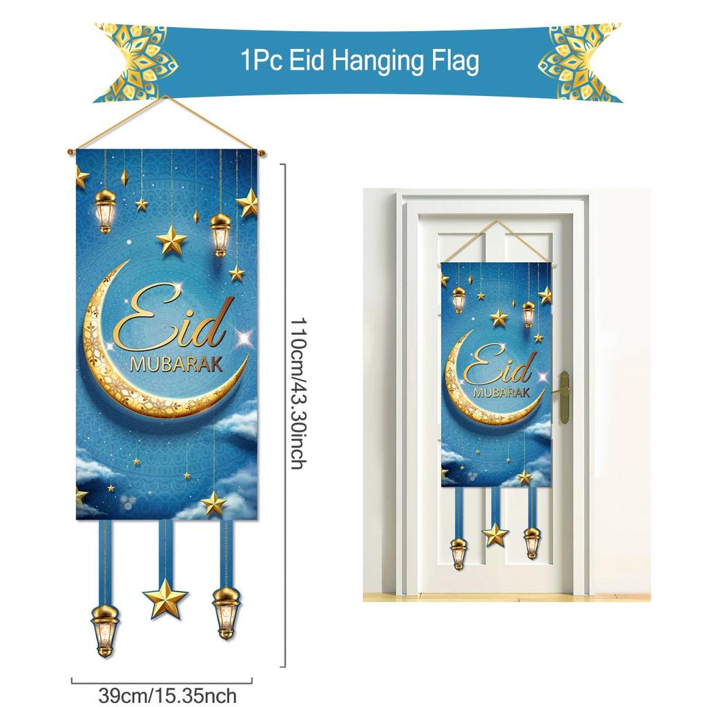 Ramadan Dekoration 2024 Hängen Flagge EID Mubarak Dekor Für Home Veranda Tür Banner Ramadan Kareem Islamischen Muslimischen Party Eid Al-Fit