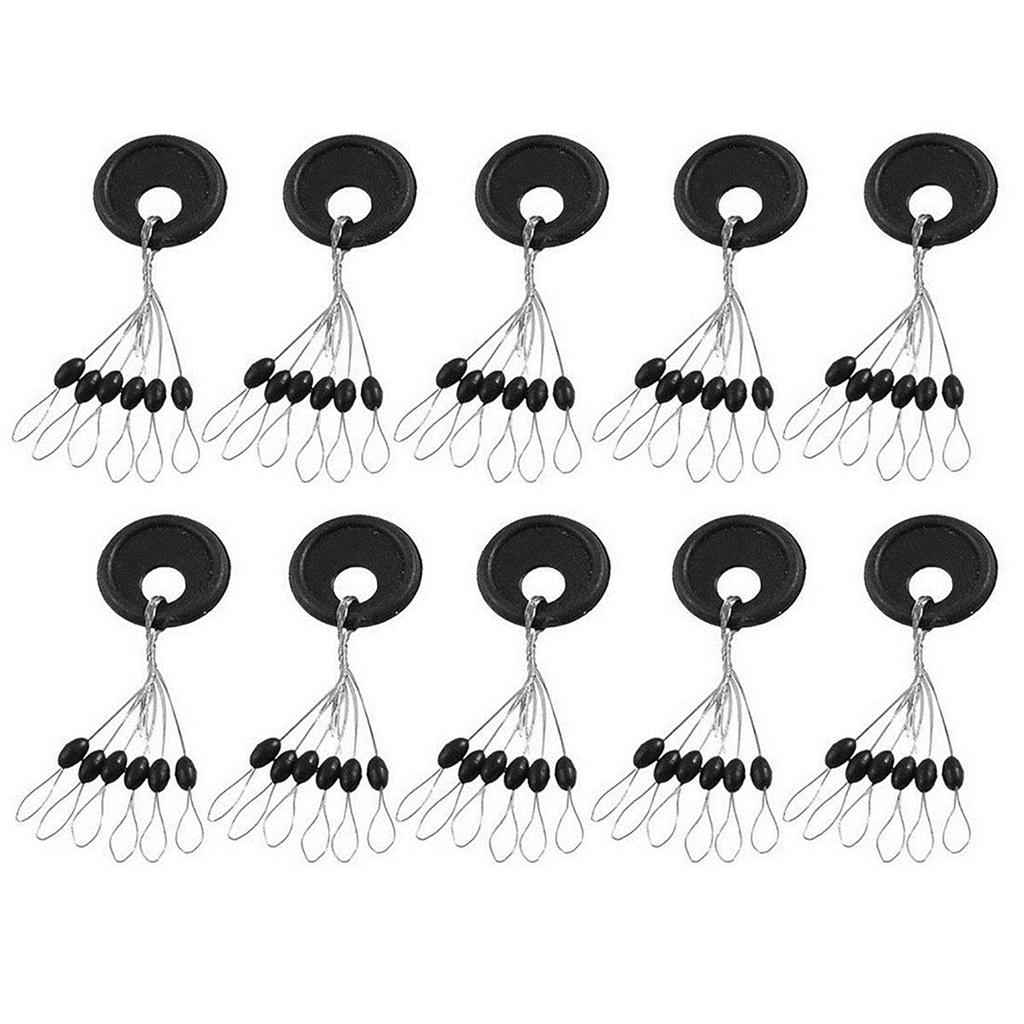 100pcs Rubber Space Bean Stopper 4 Sizes Carp Fishing Accessories Suitable For Fishing Line 0.2-5#