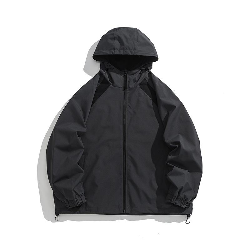 Lovers' storm jacket men and women's new autumn fashion brand waterproof windproof jacket loose hooded coat