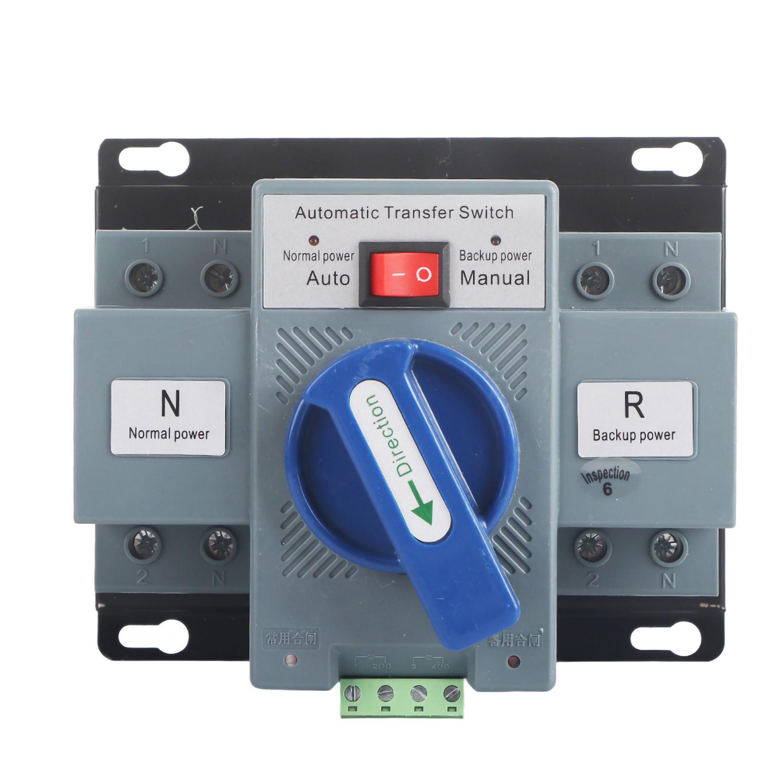 

1 шт. Mini 63A 2P Dual Power Automatic Switch Switch