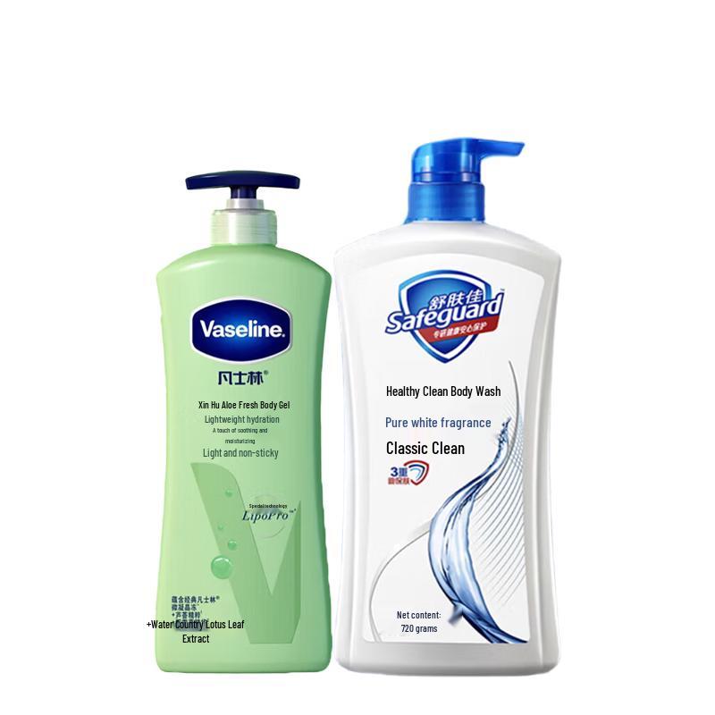 

Vaseline Aloe Fresh Body Lotion & Pure White Shower Gel Set
