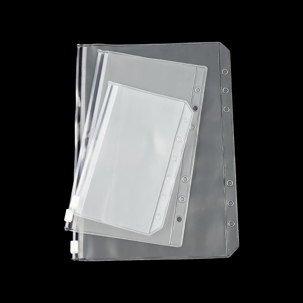 1/5PCS Organization Resealable Loose-leaf Matte Clear PVC Storage Pouch Bag Zip Lock