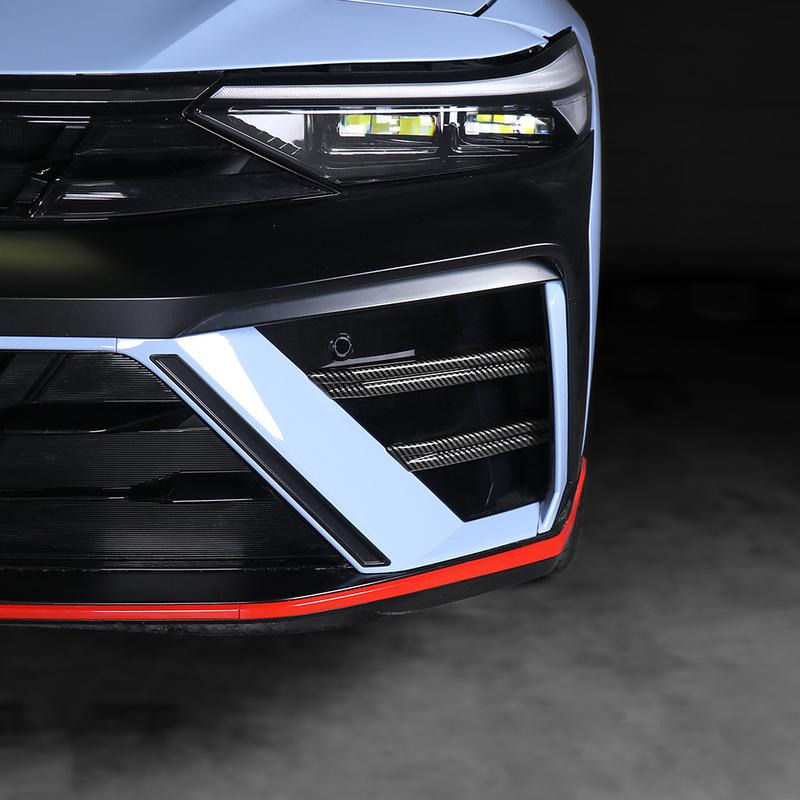 For Hyundai Elantra CN7 N -2025 Car Tuning Carbon Fiber Front Fog Lamp Trim Cover Exterior Accessories