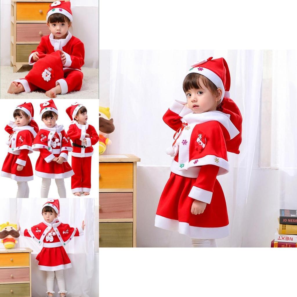 Adorable Kids' Christmas Santa Claus Cosplay Costume Xmas Party Fancy Dress Outfit