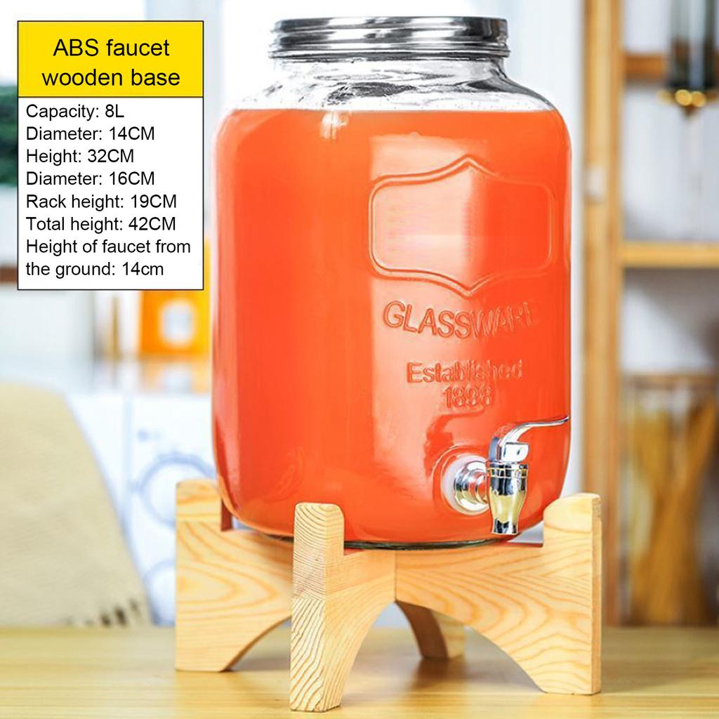 3L Glasflasche Glas Getränkespender Mason Jar Getränkespender Glas Flüssigkeitsspender