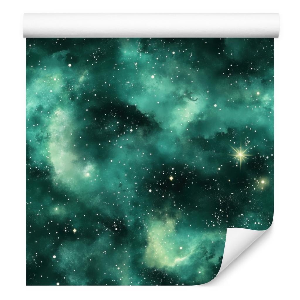 Watercolor Galaxy Sea and Mint Wallpaper for Living Room and Bedroom 50x1000