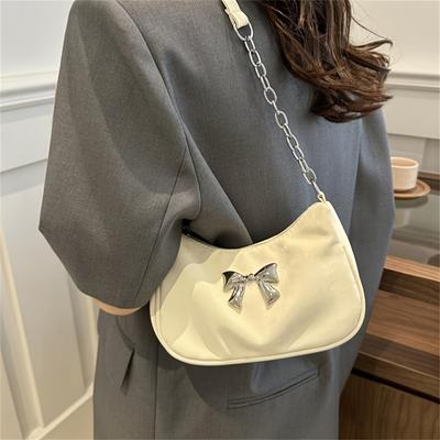 Bolsa de Ombro Feminina da Moda, Design de Borboleta e Estrela Lunar, Bolsa de Ombro com Corrente de Grande Capacidade, Adequada para Viagens, Festas ao Ar Livre