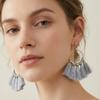 European and American Exaggerated Jewelry, Fan-shaped Fringed Earrings, Retro Beard Earrings Wishearrings Big-name Unique