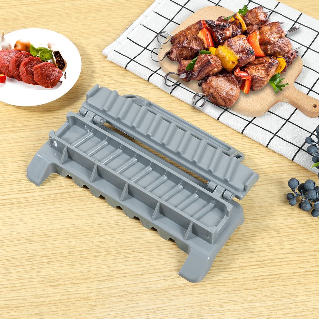 Plastic Kebab Maker Portable Press Kebab Maker Reusable Large Manual Kebab Mould Grilling Tool Barbecue Skewers for Home Chefs