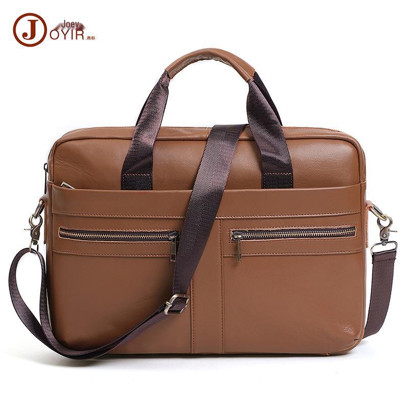 

Мужской портфель и сумка через плечо из натуральной кожи большой вместимости