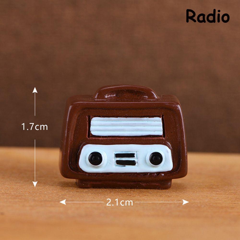 Retro Dollhouse Ornaments Toy Home Decor Mini Pianos TV Model Furniture Figurine Telephone