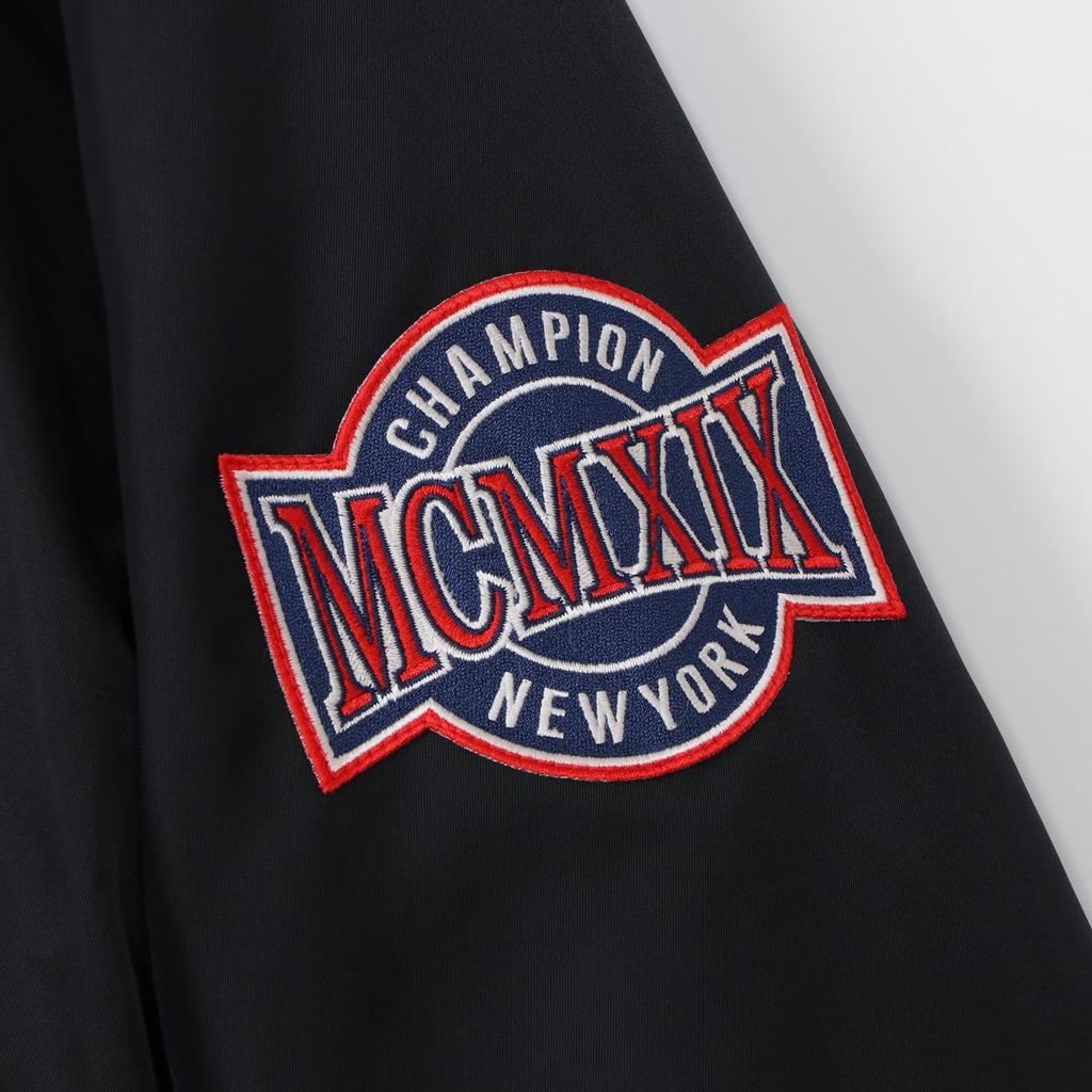 Champion Action Style EcoMade Embroidered Snap Men's THERMOLITE(R) Appliqué Jacket, Black, C3-A621