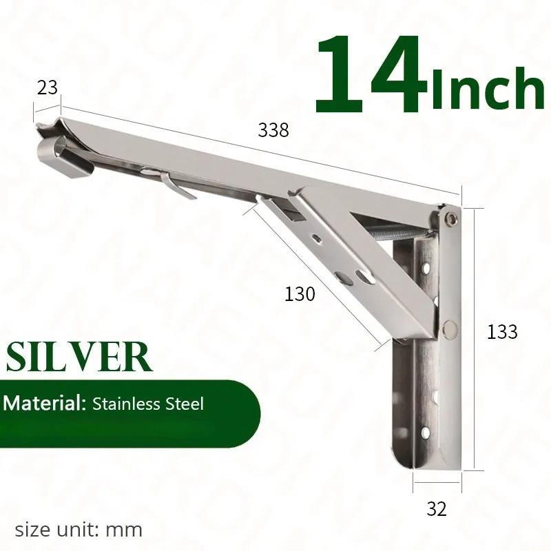 2PCS Triangle Folding Angle Bracket Heavy Support Adjustable Wall Mounted Bench Table Shelf Bracket Furniture Hardware