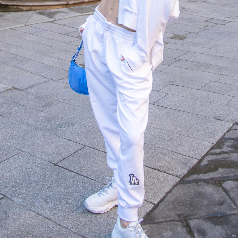 New MLB Los Angeles Dodgers Knitted Sweatpants Unisex White 3APTB0231-07WHS