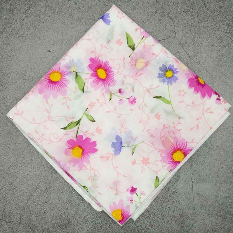 

Женский хлопковый носовой платок Тонкий хлопковый носовой платок с цветочным принтом Гребенной хлопок Влаговпитывающий Элегантный и изящный Девушка Мягкий Daisy powder
