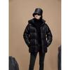 Unisex Black Gold Short Down Winter Jacket - Thickened Cotton-Padded Outerwear Trend