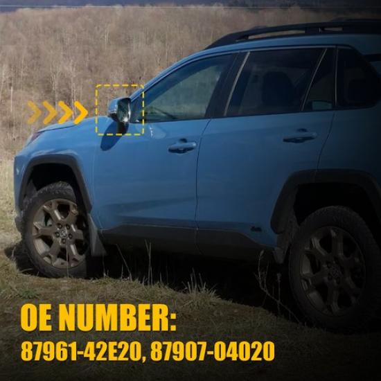 Driver Side Mirror Glass Heated Blind Spot for -2024 Toyota RAV4 Prime