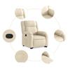 Recliner Chair with Lift Assist Cream Fabric